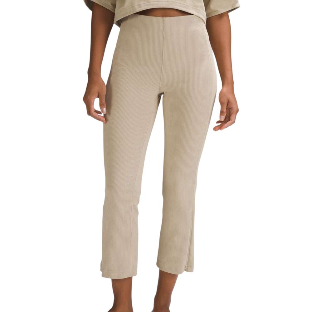 Lululemon Ribbed Softstream Zip-Leg HR Crop 25" NWT Size 14